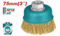 Brosse Coupelle Fils Ondulés 75mm M14 TOTAL TUNISIA TAC31031 - TOTAL TOOLS TUNISIA Site officiel | Station d'outils