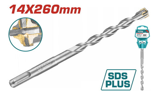 Foret SDS Plus 14x260mm TOTAL TUNISIA Béton TAC311403C - TOTAL TOOLS TUNISIA Site officiel | Station d'outils