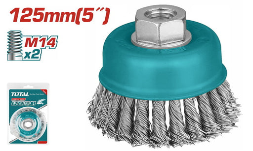 TOTAL Brosse Torsadée Polyvalente 125 Mm Nettoyage TAC32051 - TOTAL TOOLS TUNISIA Site officiel | Station d'outils