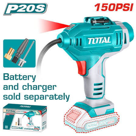 TOTAL Gonfleur Sans Fil P20S 20V 150 PSI TACLI2018