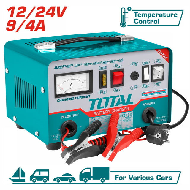 CHARGEUR DE BATTERIE TOTAL 12/24V (TBC1601)