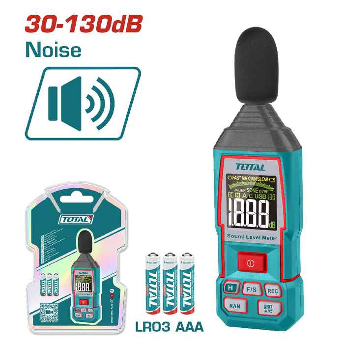 Sonomètre Numérique Total TETSL031 30-130 dB AC Mesure