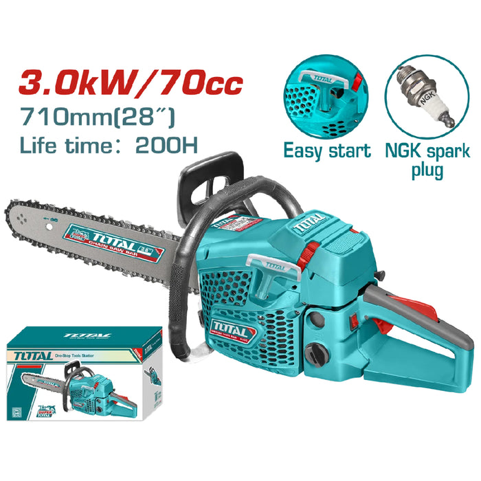 Tronçonneuse thermique TOTAL TG5702811 – 70 cc / 3,0 kW