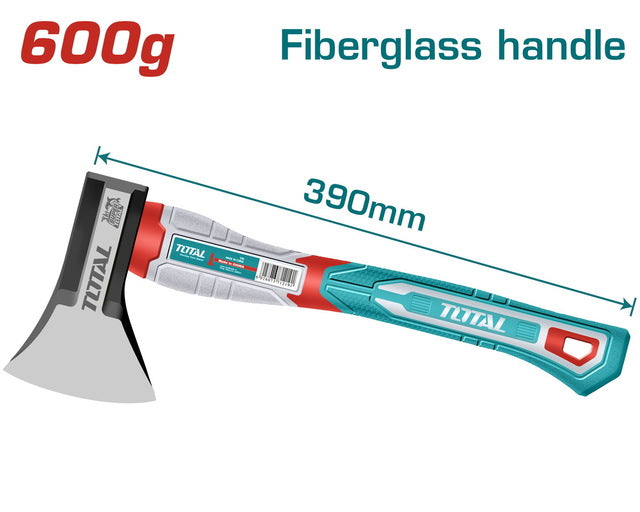 Hache Total 600 G Longueur 390 Mm Poignée Fibre De Verre