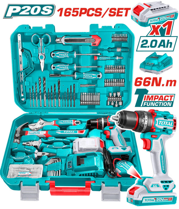 TOTAL TUNISIA 20V Tool Kit For All Projects THKTHP11652