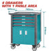 Servante Atelier Mobile 4 Tiroirs Acier Anti Rouille by TOTAL