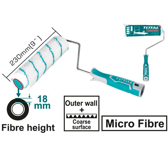 Rouleau À Peinture Professionnel Total THT8593 230 Mm Avec Fibres Synthétiques Pour Peintures Épaisses