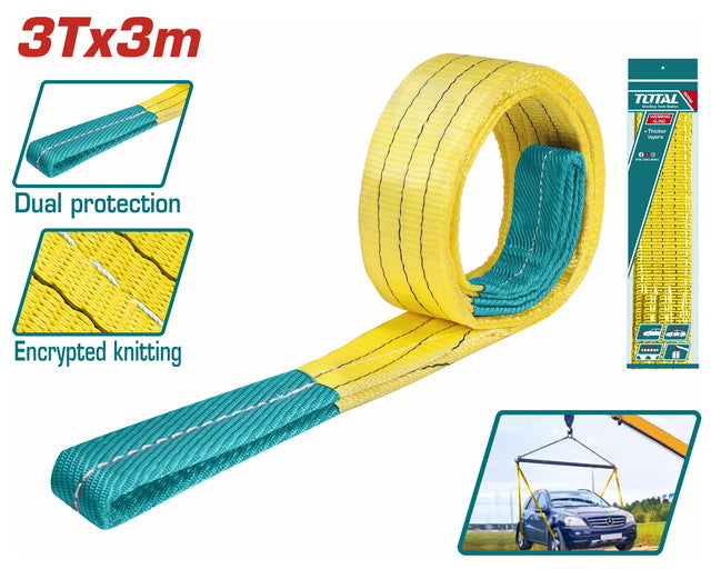 Sangle De Levage Textile 3 Tonnes 3 Mètres THTWS0303 Polyester Haute Résistance