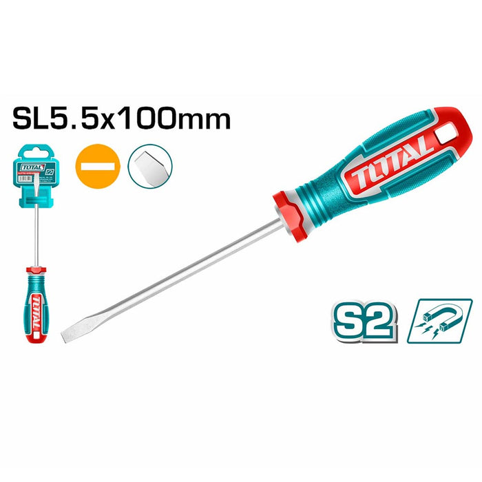 TSDSL5100 Tournevis Plat 5,5 X 100 Mm S2 Aimanté Précis - TOTAL TOOLS TUNISIA Site officiel | Station d'outils