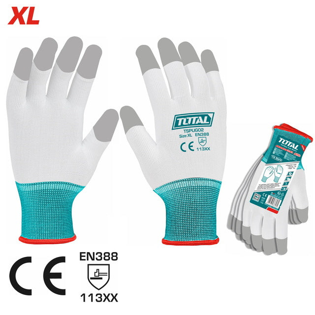 Gants Enduits PU Nylon Pour Travail Fin XL Total TSPUG02