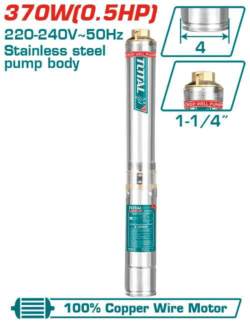 Pompe Immergée 0,5 HP 370 W 220 240 V Acier Inoxydable