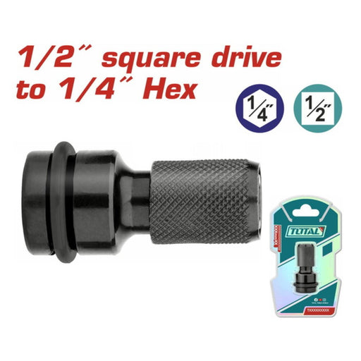 Adaptateur TOTAL 1/2 Pouce Carré Vers 1/4 Pouce Hex Polyvalent Et Fiable Tac60501 - TOTAL TOOLS TUNISIA Site officiel | Station d'outils