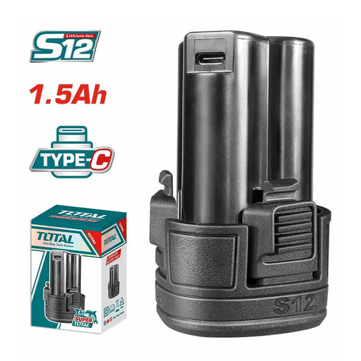 Batterie 12V LiIon Visseuse S12 TOTAL TUNISIA TBLI12153 S12 - TOTAL TOOLS TUNISIA Site officiel | Station d'outils