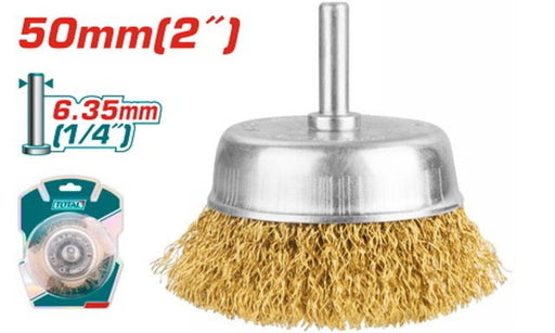 Brosse Coupe Totale Avec Tige 50 Mm Ondulee TOTAL TAC33021 - TOTAL TOOLS TUNISIA Site officiel | Station d'outils