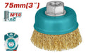 Brosse Coupelle Fils Ondulés 75mm M14 TOTAL TUNISIA TAC31031 - TOTAL TOOLS TUNISIA Site officiel | Station d'outils