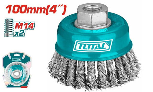 Brosse Torsadée 100mm M14x2 TOTAL TUNISIA Décapage TAC32041 - TOTAL TOOLS TUNISIA Site officiel | Station d'outils