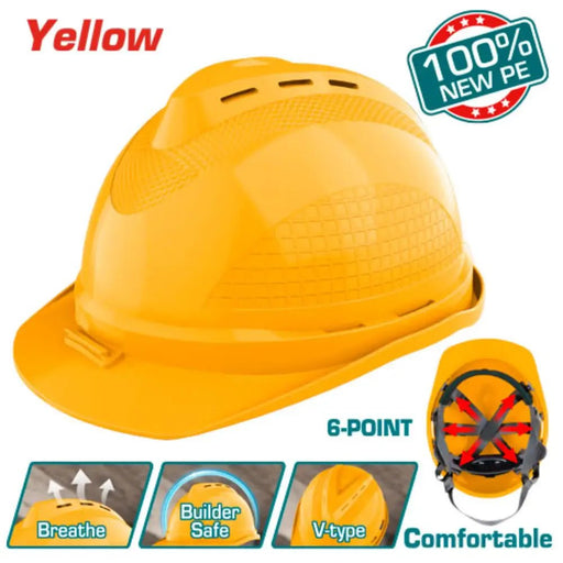 Casque De Protection Jaune TSP8601 6 Points V Type TOTAL - TOTAL TOOLS TUNISIA Site officiel | Station d'outils