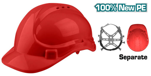 Casque De Protection Rouge TOTAL TSP2611 Casque De Sécurité Industriel - TOTAL TOOLS TUNISIA Site officiel | Station d'outils