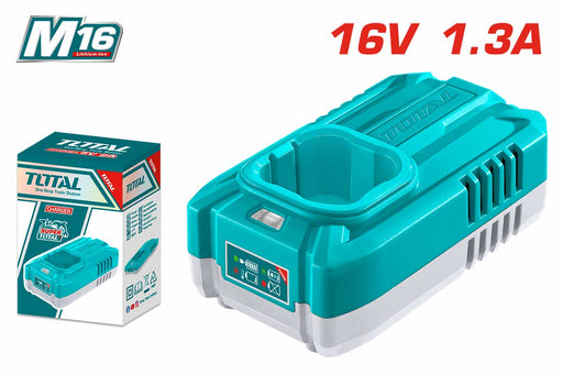 Chargeur 16V 1,3Ah–TOTAL TUNISIA Recharge Rapide–TFCLI1613 - TOTAL TOOLS TUNISIA Site officiel | Station d'outils