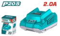 Chargeur Batterie 20V 2A – TOTAL TUNISIA Rapide – TFCLI2001 - TOTAL TOOLS TUNISIA Site officiel | Station d'outils