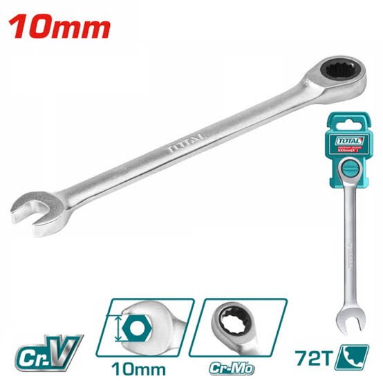 CLE MIXTE CLIQUET 10MM TCSPAR101 - TOTAL TOOLS TUNISIA Site officiel | Station d'outils