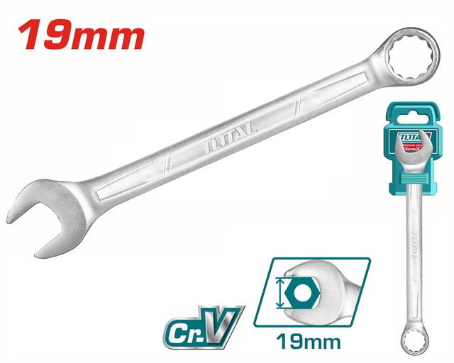 Clé Mixte TOTAL 19 mm CrV Robuste Pour Professionnels Et Bricoleurs - TOTAL TOOLS TUNISIA Site officiel | Station d'outils