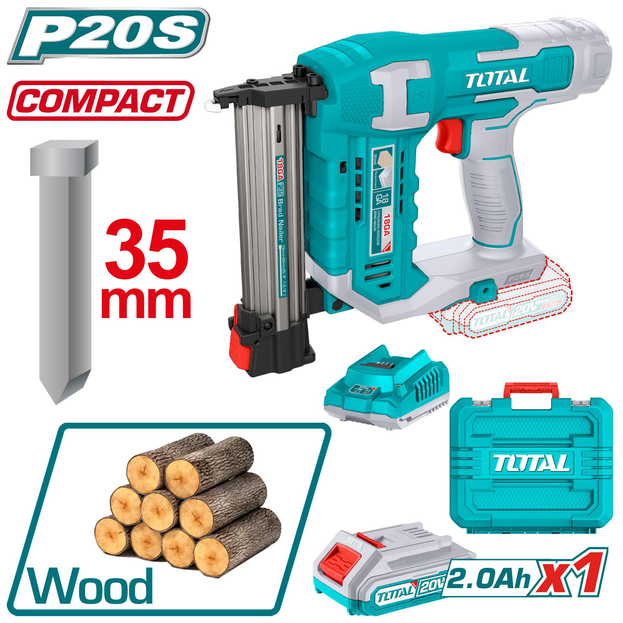 Cloueuse 20V 35mm - TOTAL TUNISIA Rapide - TCBNLI3508 - TOTAL TOOLS TUNISIA Site officiel | Station d'outils