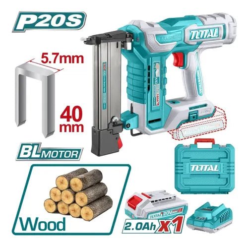 Cloueuse Agrafeuse Sans Fil Brushless TOTAL P20S TCSNLI6008 - TOTAL TOOLS TUNISIA Site officiel | Station d'outils