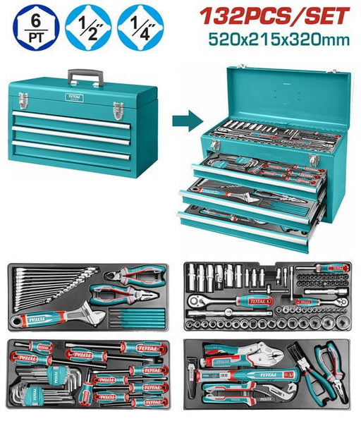 Coffre Outil 520x215x320 – TOTAL TUNISIA Usage – THPTCS71321 - TOTAL TOOLS TUNISIA Site officiel | Station d'outils