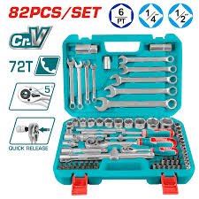 Coffret Outils CrV 82 Pièces TOTAL TUNISIA Fiable THT421802 - TOTAL TOOLS TUNISIA Site officiel | Station d'outils