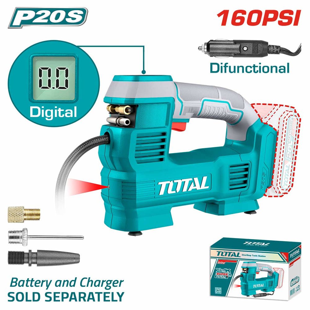 Compresseur Portatif 11Bar20V Util - TOTAL TUNISIA TACLI2012 - TOTAL TOOLS TUNISIA Site officiel | Station d'outils