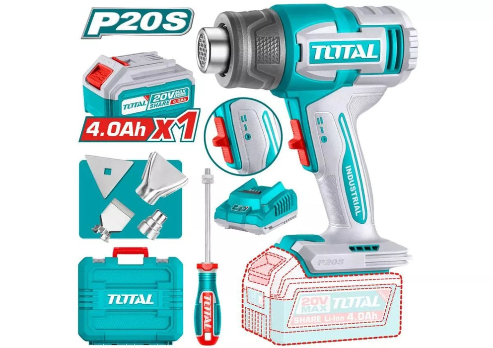 Décapeur Thermique Sans Fil 20V P20S TOTAL 4Ah Kit TBLI20065 - TOTAL TOOLS TUNISIA Site officiel | Station d'outils