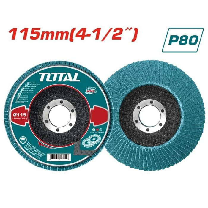DISQUE A LAMEL 115MM X 22,2MM P80 TAC641153 - TOTAL TOOLS TUNISIA Site officiel | Station d'outils