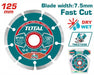 Disque Diamanté 125mm X 22,2mm Total TWLC1256 Longue Vie - TOTAL TOOLS TUNISIA Site officiel | Station d'outils