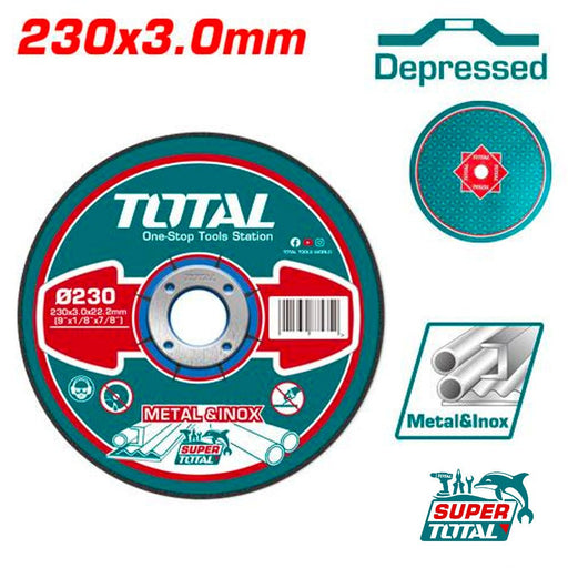 Disque Tronçon 230mm 3mm Pour Métal Inox Total Tac2212301ha - TOTAL TOOLS TUNISIA Site officiel | Station d'outils