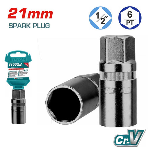Douille Spéciale Bougie Total 21 Mm Demi Pouce THSPS12216 - TOTAL TOOLS TUNISIA Site officiel | Station d'outils