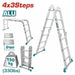 Échelle Aluminium 4x3 Marches 338 cm Polyvalente THLAD04431 - TOTAL TOOLS TUNISIA Site officiel | Station d'outils
