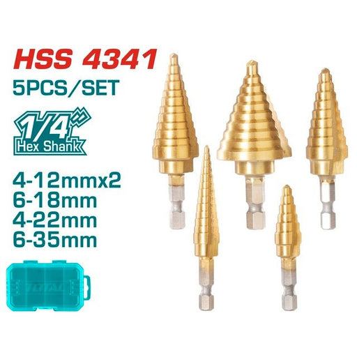 Forets Étagés TOTAL 1/4 Pouce TACSD2051 Polyvalent 5PCS - TOTAL TOOLS TUNISIA Site officiel | Station d'outils