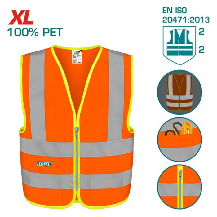 GILET DE SECURITE ORANGE TSP62XL - TOTAL TOOLS TUNISIA Site officiel | Station d'outils