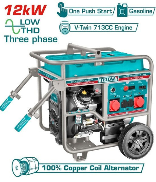 GROUPE ÉLECTROGÈNE 12KW - Essence / TP1150006T/ 380V - TOTAL TOOLS TUNISIA Site officiel | Station d'outils