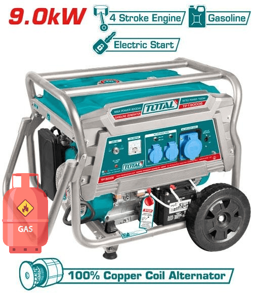 Groupe Électrogène TOTAL À Essence gaz 9000W 32 A Usage Chantier et agricole TP190006 - TOTAL TOOLS TUNISIA Site officiel | Station d'outils