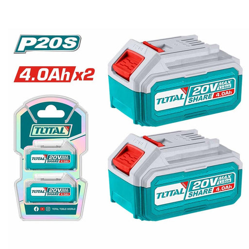 Kit De 2 Batteries 20V 4Ah P20S Total Pour Outils Sans Fil - TOTAL TOOLS TUNISIA Site officiel | Station d'outils
