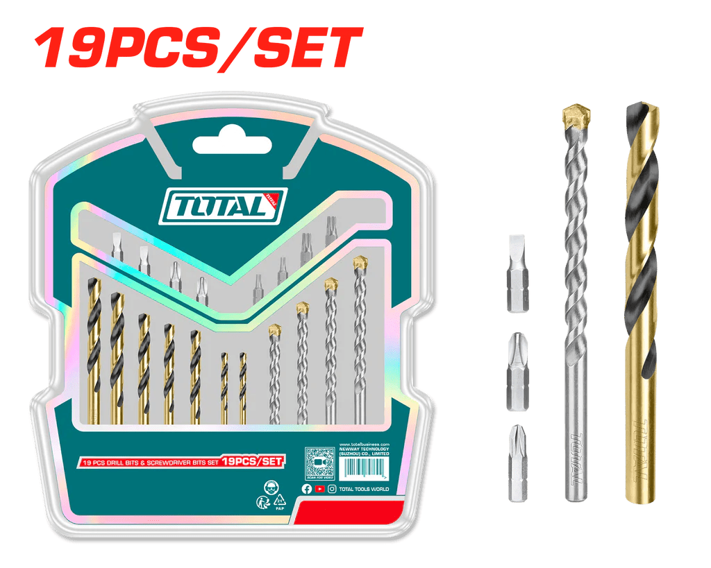 HSS Masonry Drill Bit Kit TOTAL TUNISIA TACSDB1901 - TOTAL TOOLS ...