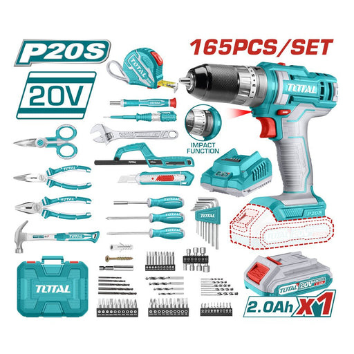Kit Outils 20V TOTAL TUNISIA Pour Tous Projets THKTHP11652 - TOTAL TOOLS TUNISIA Site officiel | Station d'outils