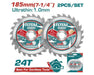 Lames Circulaires 185mm 24D TOTAL TUNISIA TAC2331853 - TOTAL TOOLS TUNISIA Site officiel | Station d'outils