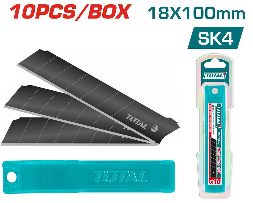 Lames Cutter SK4 18x100 Mm 10 Pièces Avec Étui Précises TOTAL TOOLS THTCB181 - TOTAL TOOLS TUNISIA Site officiel | Station d'outils