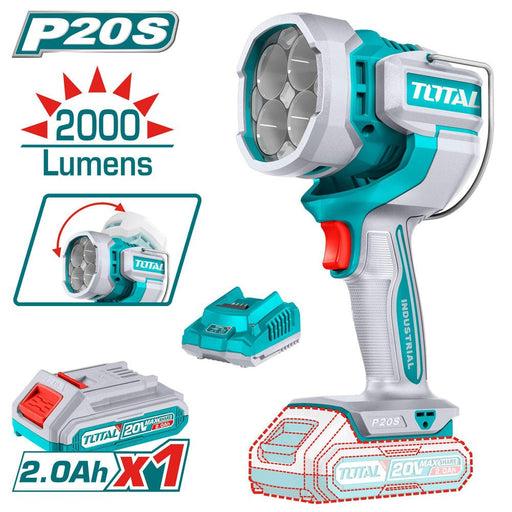 Lampe De Travail LED 2000 Lumens 20V TWLI20881 Total - TOTAL TOOLS TUNISIA Site officiel | Station d'outils