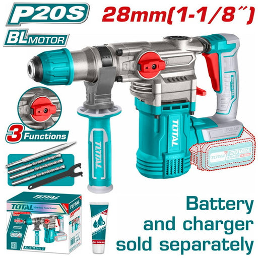 Marteau Perforateur Sans Fil 20V P20S Moteur Brushless SDS Plus 3 En 1 - TOTAL TOOLS TUNISIA Site officiel | Station d'outils