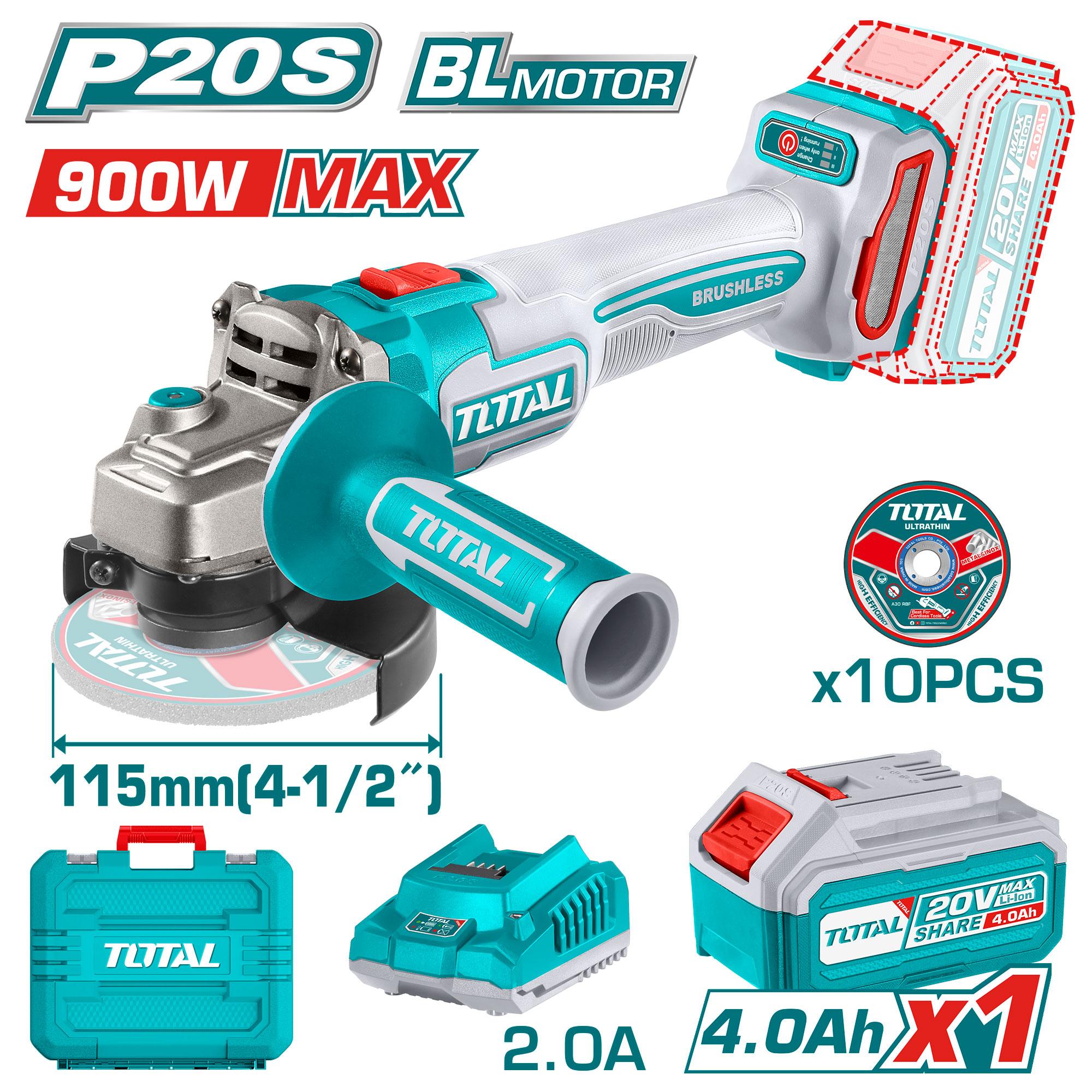 Meuleuse ANG 115 20V – TOTAL TUNISIA Découpe – TAGLI211541 - TOTAL TOOLS TUNISIA Site officiel | Station d'outils