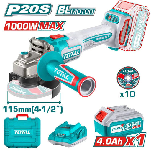 Meuleuse Angle Sans Fil 20 V Brushless 1000 W TAGLI271531 - TOTAL TOOLS TUNISIA Site officiel | Station d'outils